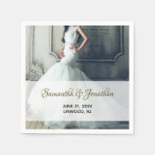 Foto Wedding Empfang Cocktail Papier Napkins Serviette (Vorderseite)