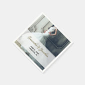 Foto Wedding Empfang Cocktail Papier Napkins Serviette (Ecke)