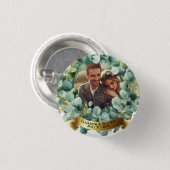 FOTO Wedding Gift Neuvermählte Jubiläumspaare Button (Vorne & Hinten)