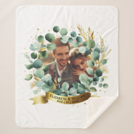 FOTO Wedding Gift Neuvermählte Jubiläumspaare Sherpadecke