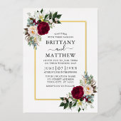 Foto Wedding Gold Gold Folieneinladung (Vorderseite)