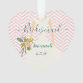 Foto Wedding Gown Bridesmaid Keepake Bevorzugung O Ornament (Vorderseite)