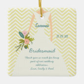 Foto Wedding Gown Bridesmaid Keepake Geschenk Keramikornament (Vorderseite)