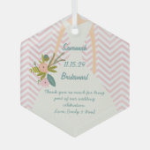 Foto Wedding Gown Bridesmaid Keepake Geschenk Ornament Aus Glas (Vorderseite)