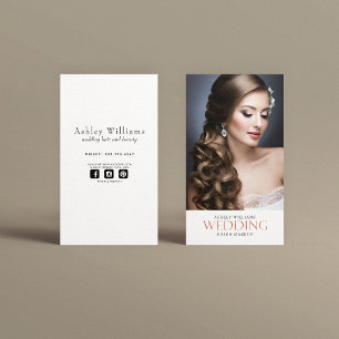 Foto Wedding Hair & Makeup Business Card Visitenkarte