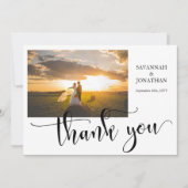 Foto Wedding Horizontal Vielen Dank Karten (Vorderseite)