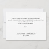 Foto Wedding Horizontal Vielen Dank Karten (Rückseite)