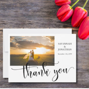 Foto Wedding Horizontal Vielen Dank Karten