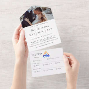 Foto Wedding Invitation-Twin Flame- All In One Einladung