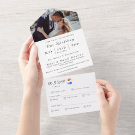 Foto Wedding Invitation-Twin Flame Hochzeit Thema- All In One Einladung