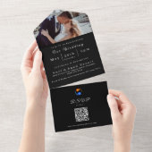 Foto Wedding Invitation-Twin Flame Hochzeit Thema- All In One Einladung (Abreißen)