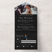 Foto Wedding Invitation-Twin Flames- All In One Einladung (Innen Boden)