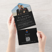 Foto Wedding Invitation-Twin Flames-LGBTQ- All In One Einladung (Abreißen)