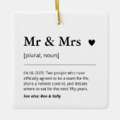 Foto Wedding Keepake Keramikornament (Vorderseite)