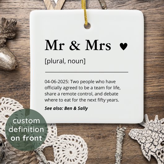 Foto Wedding Keepake Keramikornament