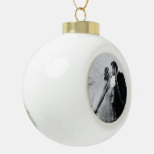 Foto Wedding Keepake Weihnachten Keramik Kugel-Ornament (Links)
