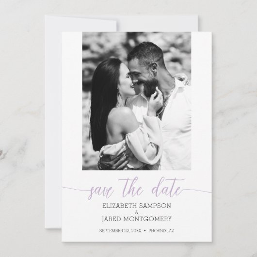 Foto Wedding Lavender Save The Date (Vorderseite)