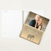 Foto Wedding Luxus Elegante Goldene Foil Elefant Planer (Anzeige)