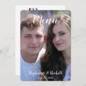 Foto Wedding Menu Card Menükarte (Vorne/Hinten)