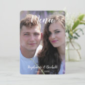 Foto Wedding Menu Card Menükarte (Stehend Vorderseite)