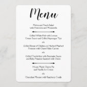 Foto Wedding Menu Card Menükarte (Rückseite)