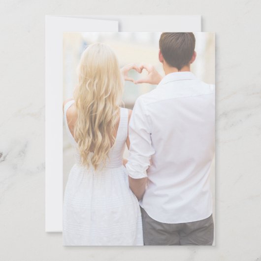 Foto Wedding Modern Script Typografy Einladung (Rückseite)