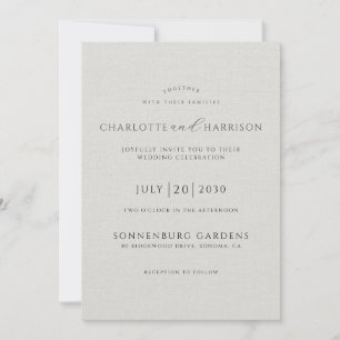 Foto Wedding Moderne Minimalistische Bettwäsche Einladung