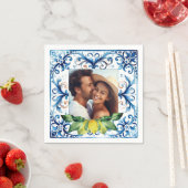Foto Wedding Napkins Amalfi Tile und Zitronen Serviette (Beispiel)