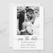 Foto Wedding Navy Blue Save The Date (Vorderseite)