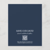 Foto Wedding Navy Blue Save the Date (Rückseite)