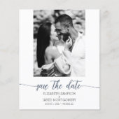 Foto Wedding Navy Blue Save the Date (Vorderseite)
