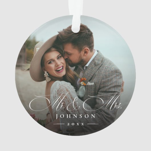 Foto Wedding Ornament (Rückseite)