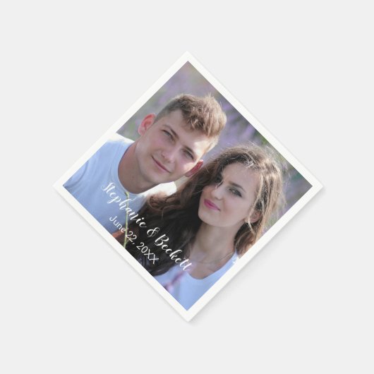 Foto Wedding Paper Serviette (Ecke)