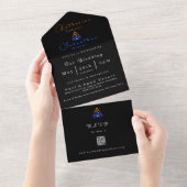 Foto Wedding-QR Code-Twin Flame Symbol- All In One Einladung (Abreißen)