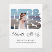 Foto Wedding Reception Ankündigungspostkarte (Vorderseite)