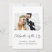 Foto Wedding Reception Einladung (Vorderseite)