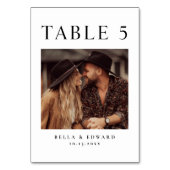 Foto Wedding Reception Tischnummer (Rückseite)