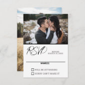 Foto Wedding RSVP Card (Vorne/Hinten)