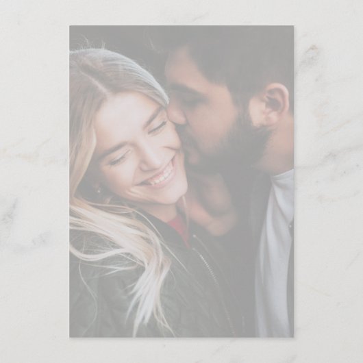 Foto Wedding RSVP Card Neutral Braun Begleitkarte (Rückseite)