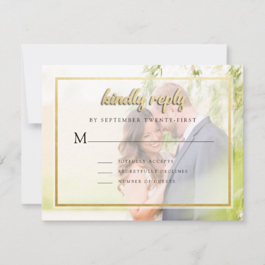 Foto Wedding RSVP Einladung (Vorderseite)