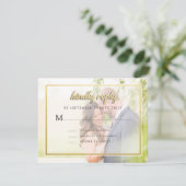 Foto Wedding RSVP Einladung (Stehend Vorderseite)