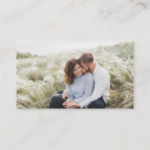 Foto Wedding RSVP Online Elegante Wasserfarbe Blau Begleitkarte (Rückseite)