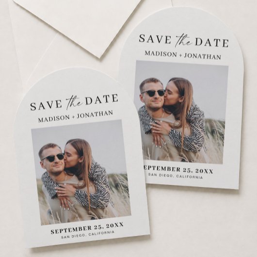 Foto Wedding Save the Date Arch Einladung