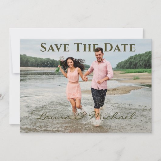 Foto Wedding Save the Date Boho Blush Pink (Vorderseite)