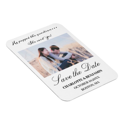 Foto Wedding Save the Date Magnet (Rechte Seite)