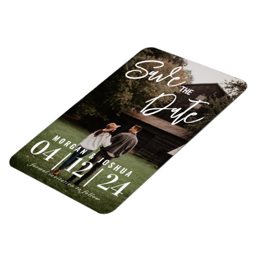 Foto Wedding Save the Date Magnet | Imitate Vellum (Linke Seite)