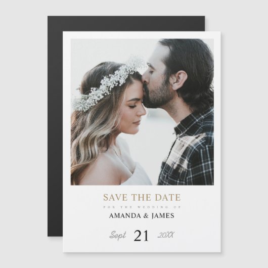 Foto Wedding Save the Date Magnet Template (Vorne/Hinten)