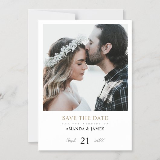 Foto Wedding Save the Date Magnet Template (Vorderseite)