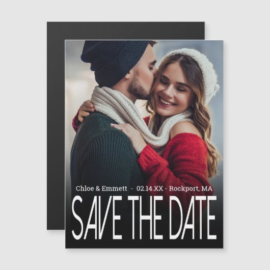 Foto Wedding Save the Date Magnets One Picture Magneteinladung (Vorne/Hinten)