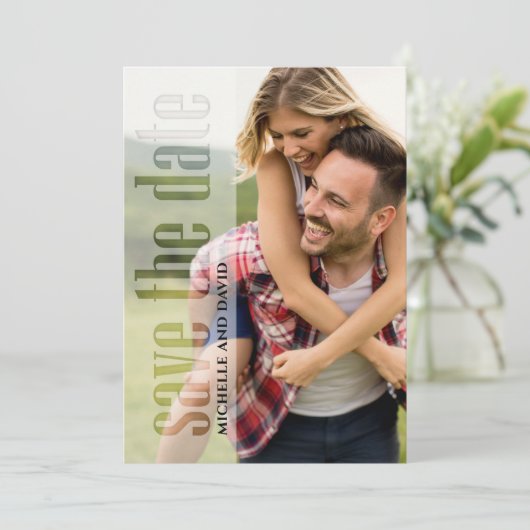 Foto Wedding Save the Date QR Code (Stehend Vorderseite)